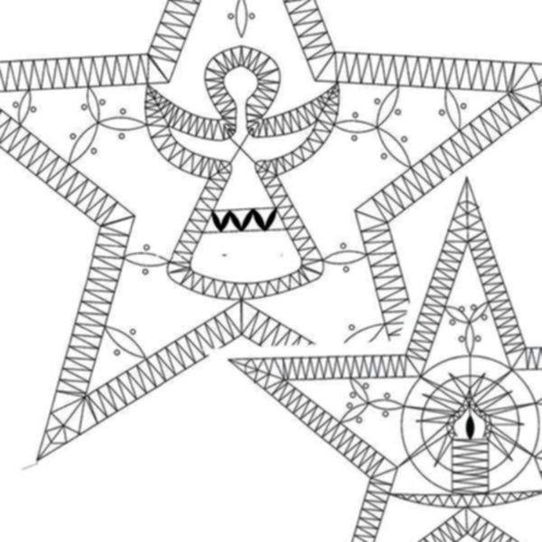 Klöppelbrief Sterne-Set Nr. 2, für LED-Stern-Set 88048