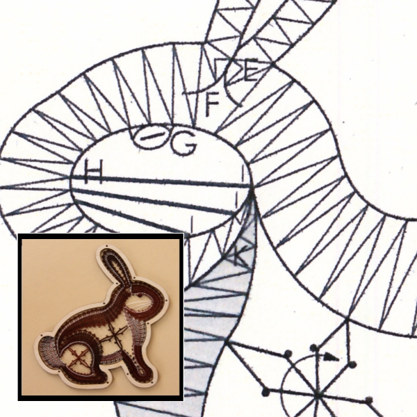 Klöppelbrief Osterhase