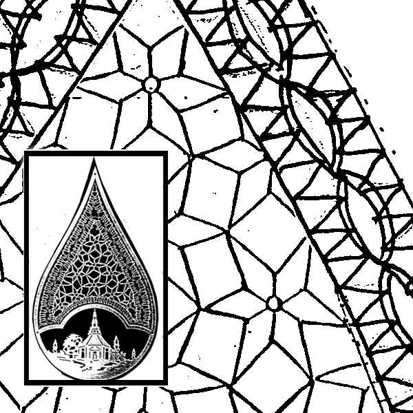 Klöppelbrief für Holztropfen mit Motiv