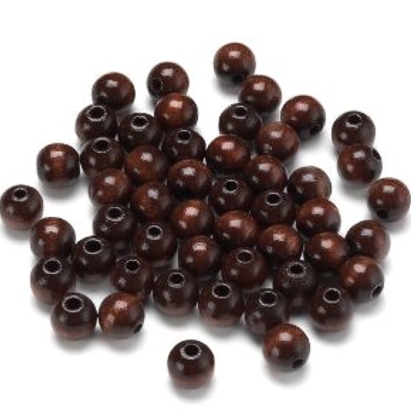 Holzperlen sepiabraun