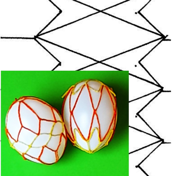 Klöppelbrief Verzierungen für Eier