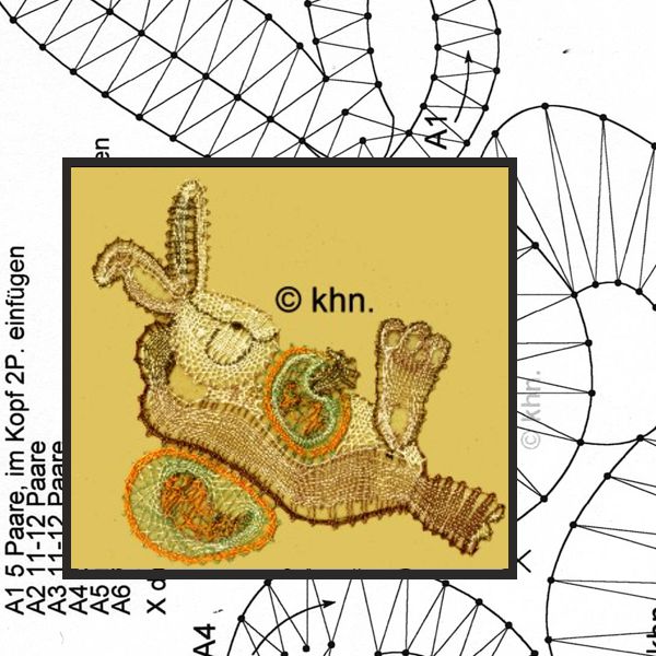 Klöppelbrief Hase Kleiner Faulpelz
