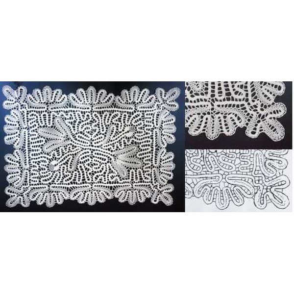 Klöppelbrief Decke rechteckig