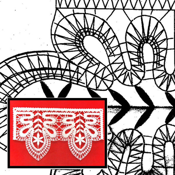 Klöppelbrief Gardinenspitze