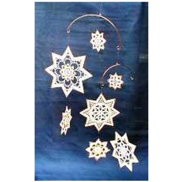 Mobile Stern Komplett, vergoldet