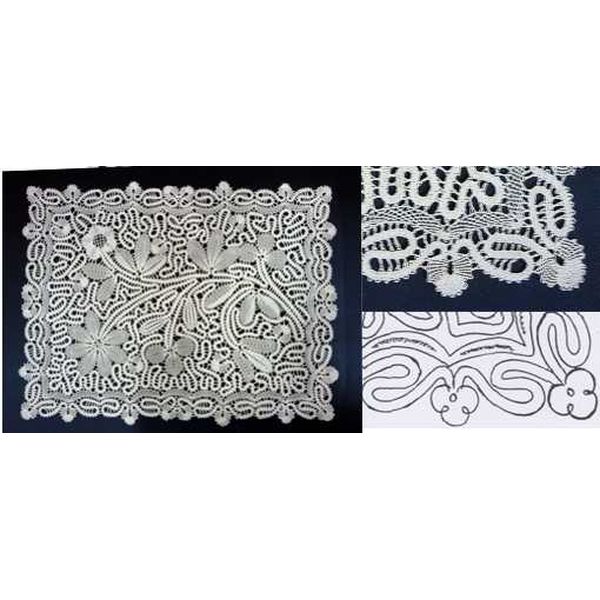 Klöppelbrief Decke rechteckig