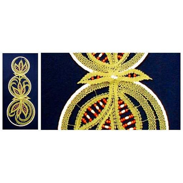 Klöppelbrief Wandbehang (Ø: 12,7, 15,1 & 19 cm)