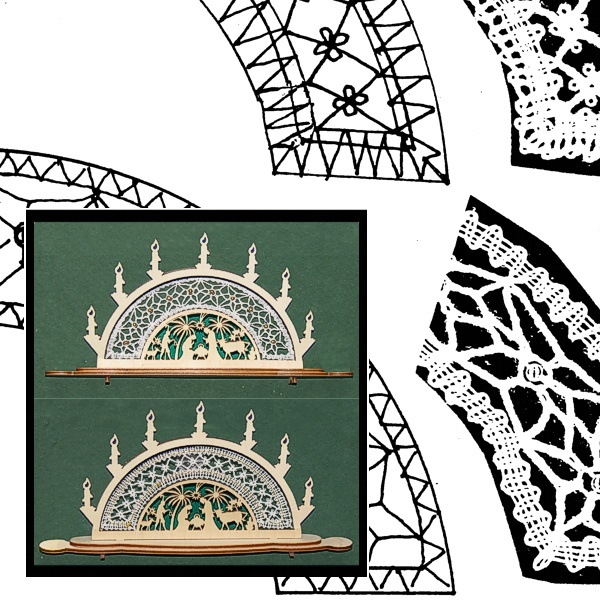 Klöppelbrief kleiner Schwibbogen