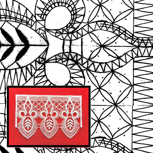 Klöppelbrief Gardinenspitze