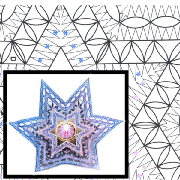 Klöppelbrief - Stern "Stella" für Teelichthalter