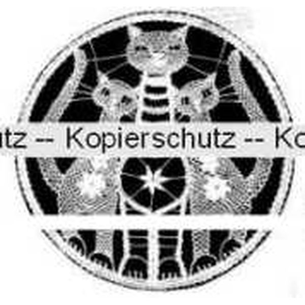 Klöppelbrief Katzen im Ring  (Ø: 19 cm)