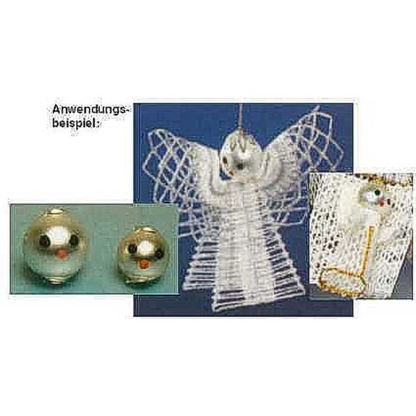 Glaskopf mit Augen und Mund