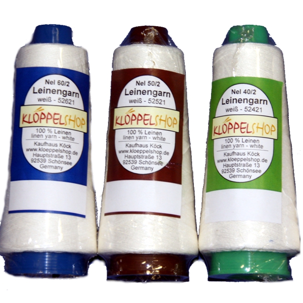 Klöppelshop Leinengarn - Weiß