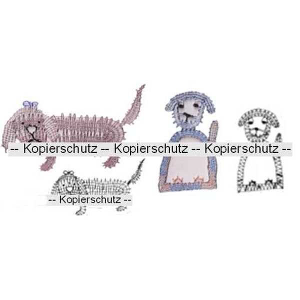 Klöppelbrief 2 Hunde