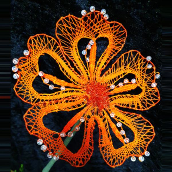 Klöppelbrief Herbstblume