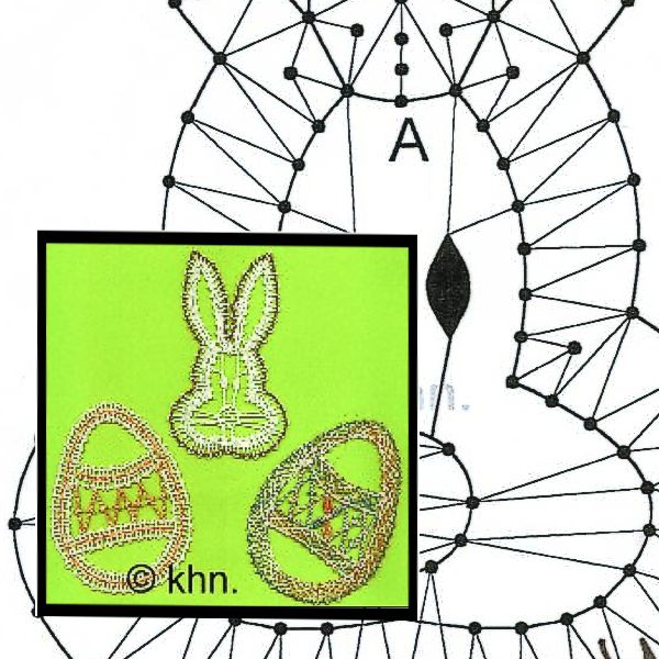 Klöppelbriefe Osterschmuck