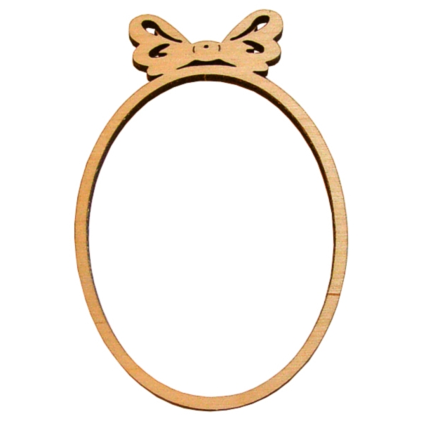 Holzrahmen Ei mit Schleife