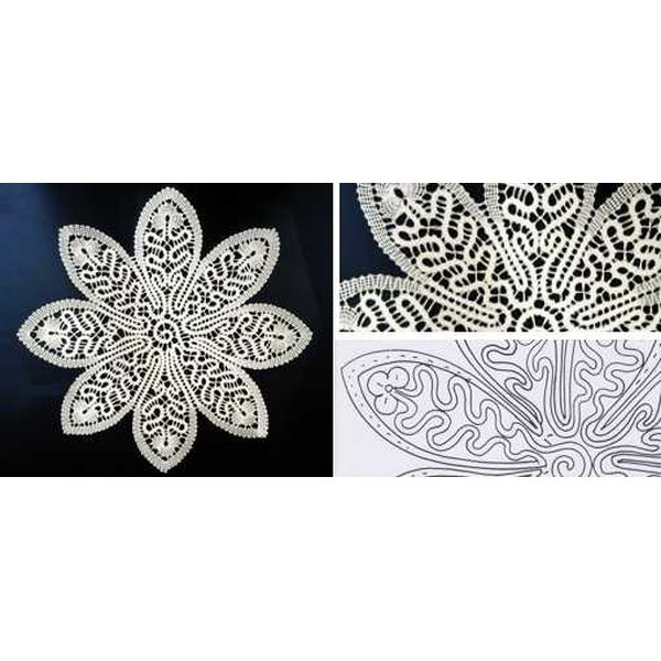 Klöppelbrief Decke rund