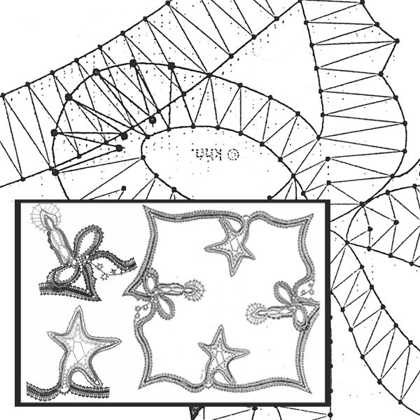 Klöppelbrief Weihnachtsdecke