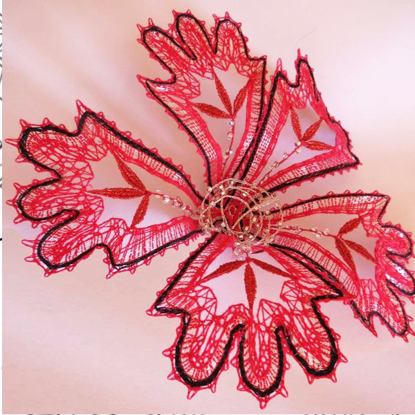 Klöppelbrief Schleifenblume