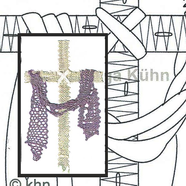 Klöppelbrief Kreuz Auferstehung