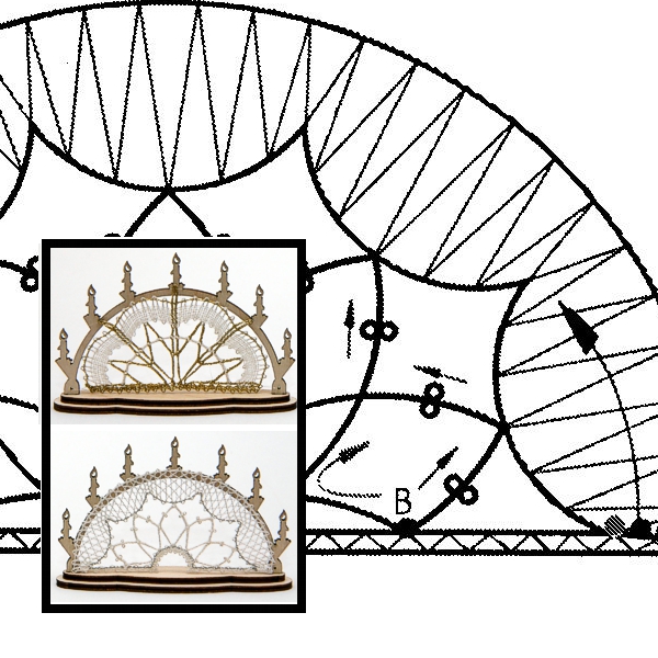 Klöppelbrief Schwibbogen