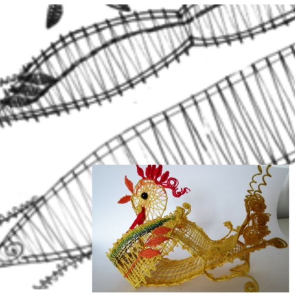 Klöppelbrief Schmuck für die Osterfeiertage