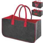 Filztasche grau/rot 