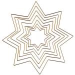 Metal Frame Star, gold-plated 