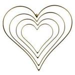 Metal Frame Heart, gold-plated 