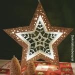 LED light star from wood 