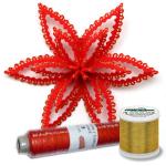 Klöppelbrief - Faltstern + Garn dazu 