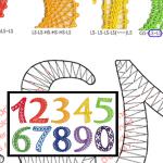 Pattern - Numbers "Californian" 