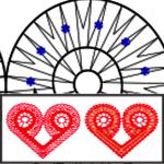 Klöppelbrief Herz "Hygge" 