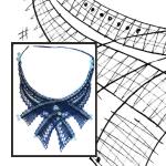 Pattern necklace blue 