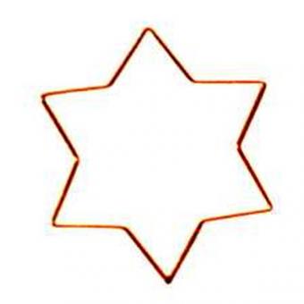 Metal Frame Star 6-pointed, gold-plated 