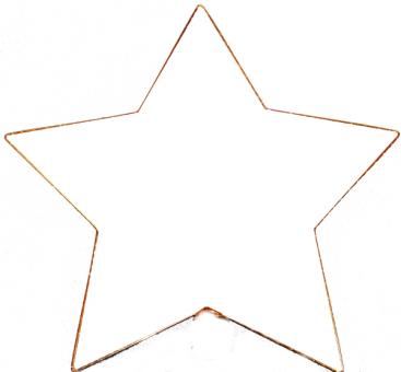 Metal Frame Star 5-pointed, gold-plated 