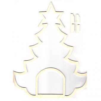 Wooden Frame Christmas Tree with Interior 