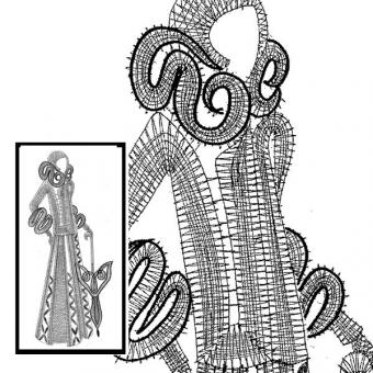 Pattern Lady with umbrella 