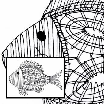 Klöppelbrief Fisch 