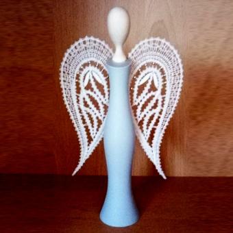Pattern angel wings for wooden  body 22cm 