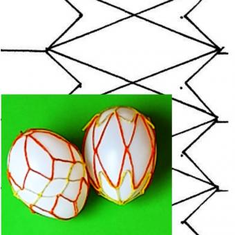 Klöppelbrief Verzierungen für Eier 