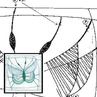 Klöppelbrief Schmetterling 1 