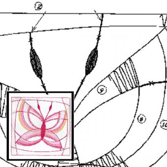 Klöppelbrief Schmetterling 2 