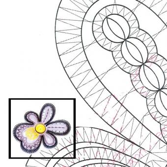 Pattern Flower "Viola" for tea light holder 