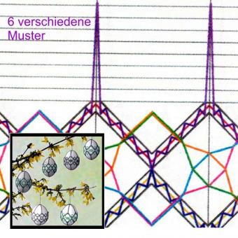 Klöppelbrief Verzierungen für Ostereier 