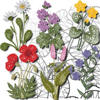 Patterns "Summer meadow" 6 motifs 
