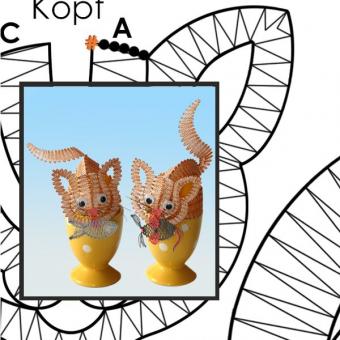 Pattern "kitten" for eggs 