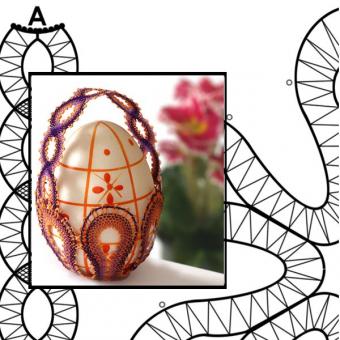Klöppelbrief Körbchen "Flower"  