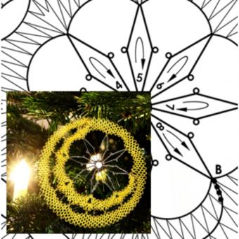 Lace pattern moon star "Nostaglia" 